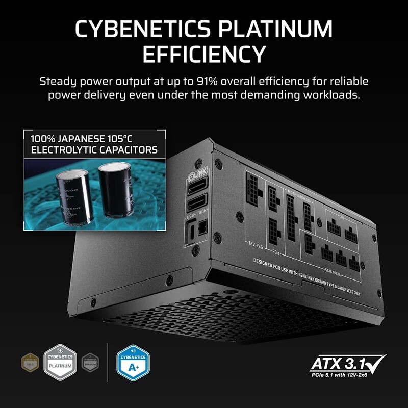 Блок питания Corsair HX1200i Shift ATX 3.1 1200W (CP-9020267-EU)