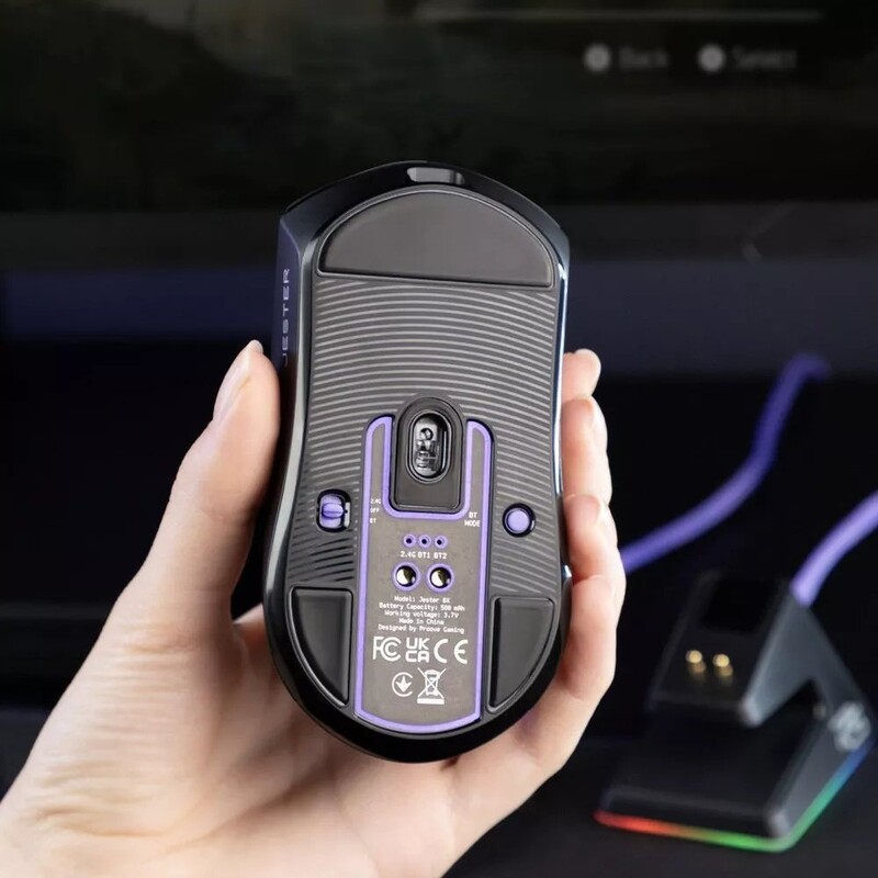 Миша бездротова Proove Gaming Superfight Wireless with charging dock Black/Purple (WMSW00122001)