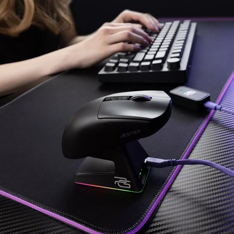 Миша бездротова Proove Gaming Superfight Wireless with charging dock Black/Purple (WMSW00122001)