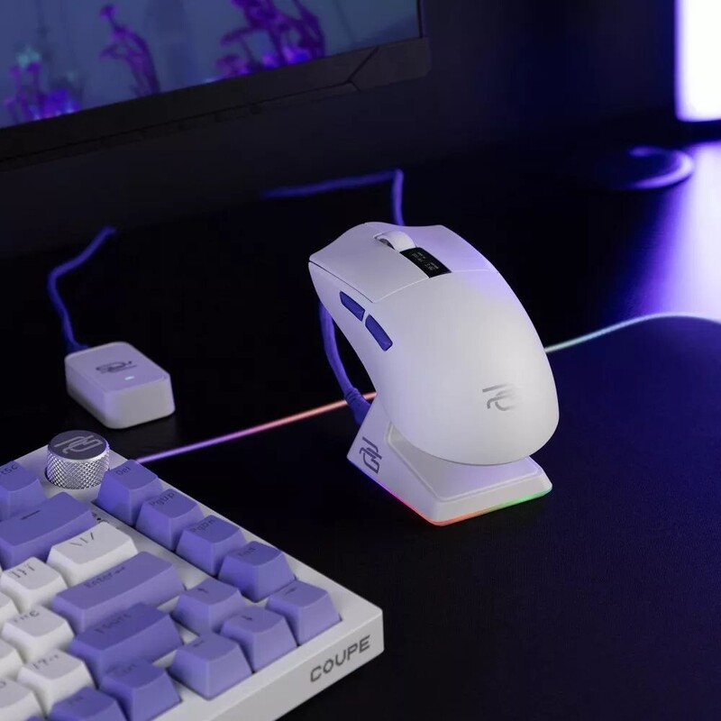 Миша бездротова Proove Gaming Superfight Wireless with charging dock White/Purple (WMSW00122002)