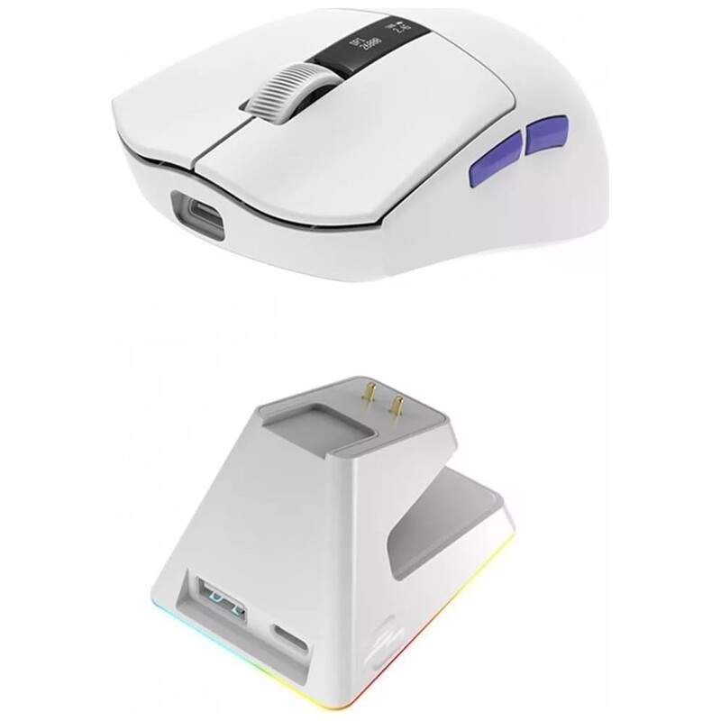 Миша бездротова Proove Gaming Superfight Wireless with charging dock White/Purple (WMSW00122002)
