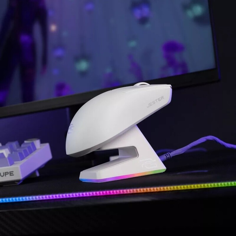 Миша бездротова Proove Gaming Superfight Wireless with charging dock White/Purple (WMSW00122002)