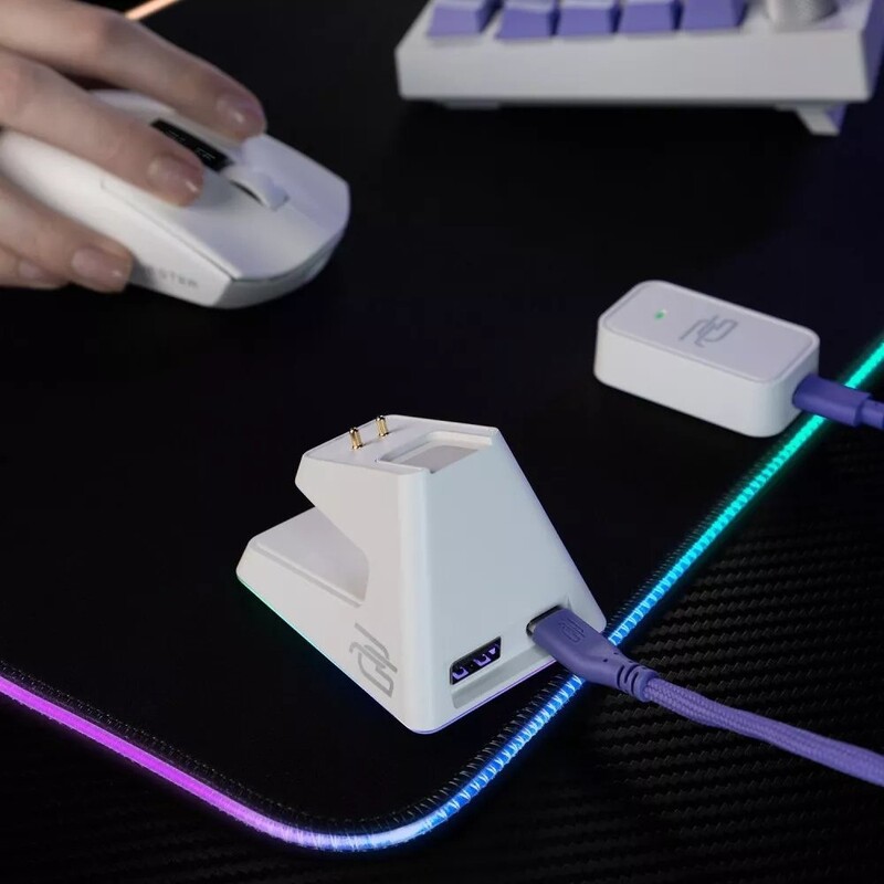 Миша бездротова Proove Gaming Superfight Wireless with charging dock White/Purple (WMSW00122002)