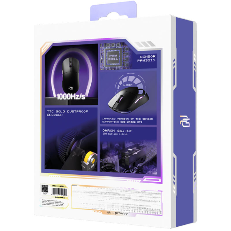 Миша Proove Gaming Superfight Wired Black/Purple (GMSW00102001)
