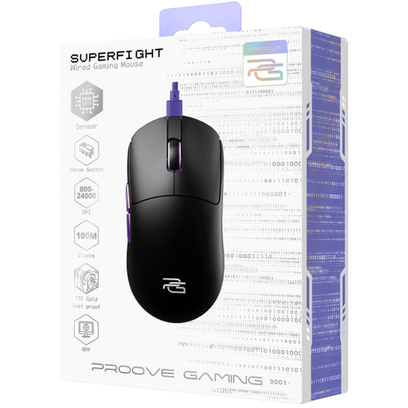 Миша Proove Gaming Superfight Wired Black/Purple (GMSW00102001)