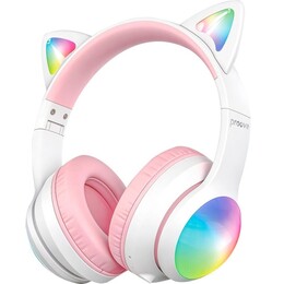 Bluetooth-гарнитура Proove Kids LumiCat (APP) White/Pink (HPLC0001AP25)