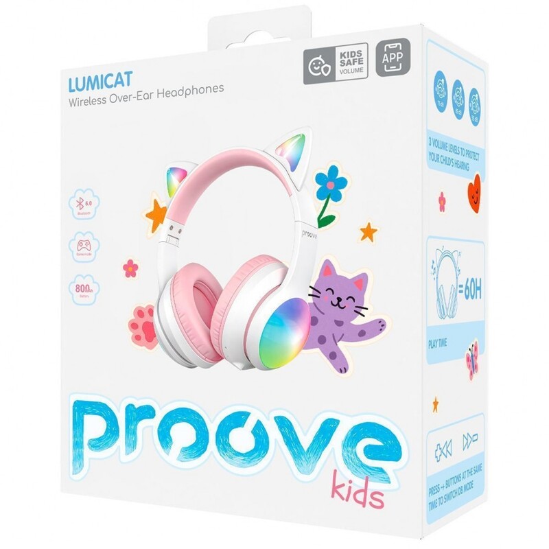 Bluetooth-гарнітура Proove Kids LumiCat (APP) Pink (HPLC0001AP27)