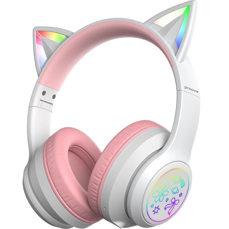 Bluetooth-гарнитура Proove Kids Neko (APP) White/Pink (HPNK0001AP25)