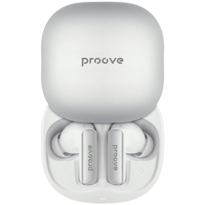 Bluetooth-гарнітура Proove NoLimit TWS with Hybrid ANC (APP) White/Silver (TWNL0001AP26)
