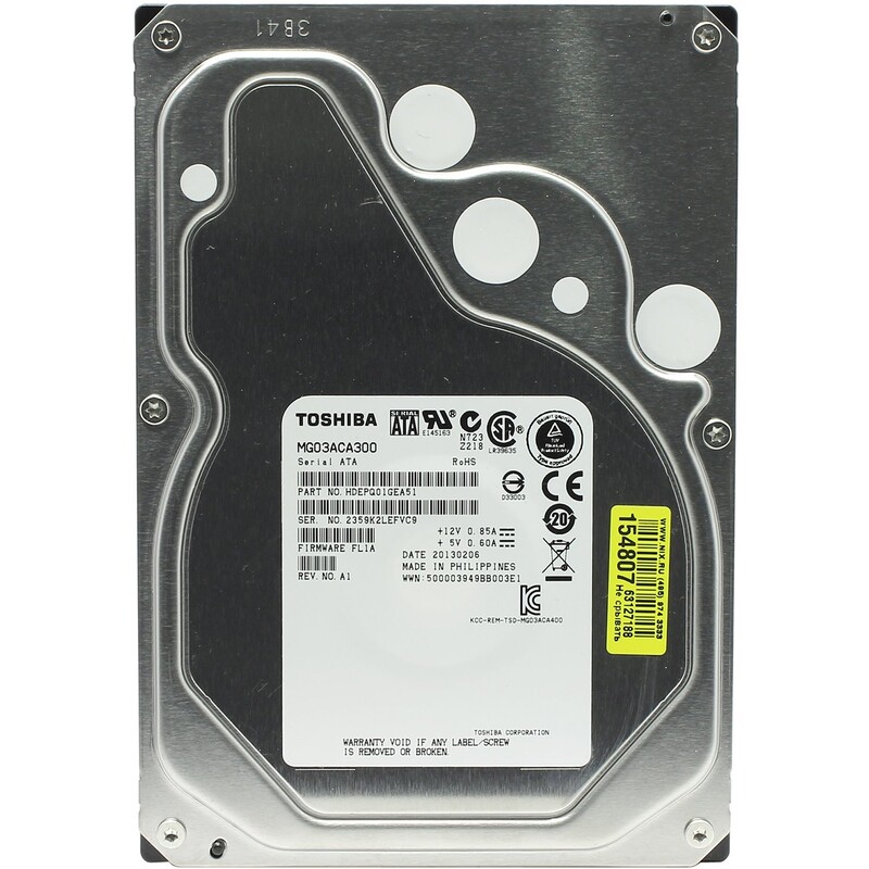 Накопичувач HDD SATA 3.0Tb Toshiba, 6Gb/s, 64Mb (MG03ACA300)