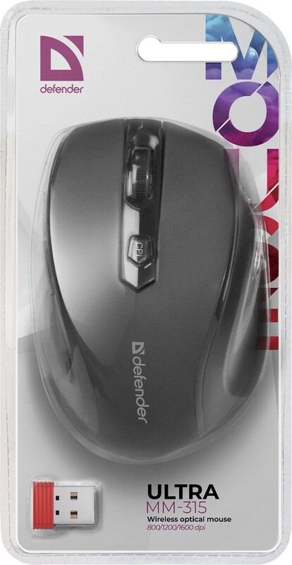 Мышь беспроводная Defender Ultra MM-315 Black (52315)
