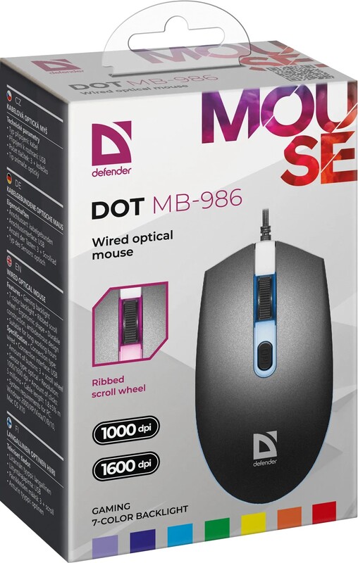 Миша Defender Dot MB-986 Black (52986)