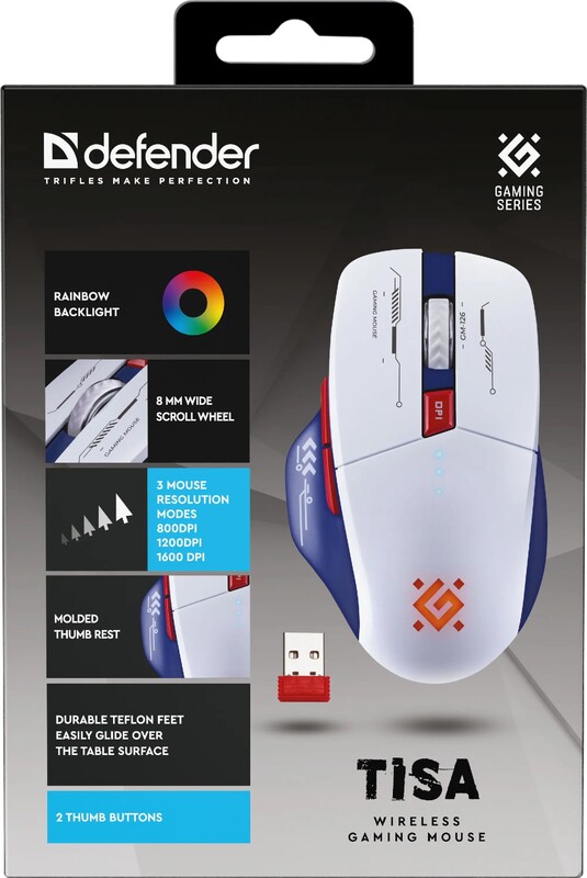 Миша бездротова Defender Tisa GM-126 White (52126)