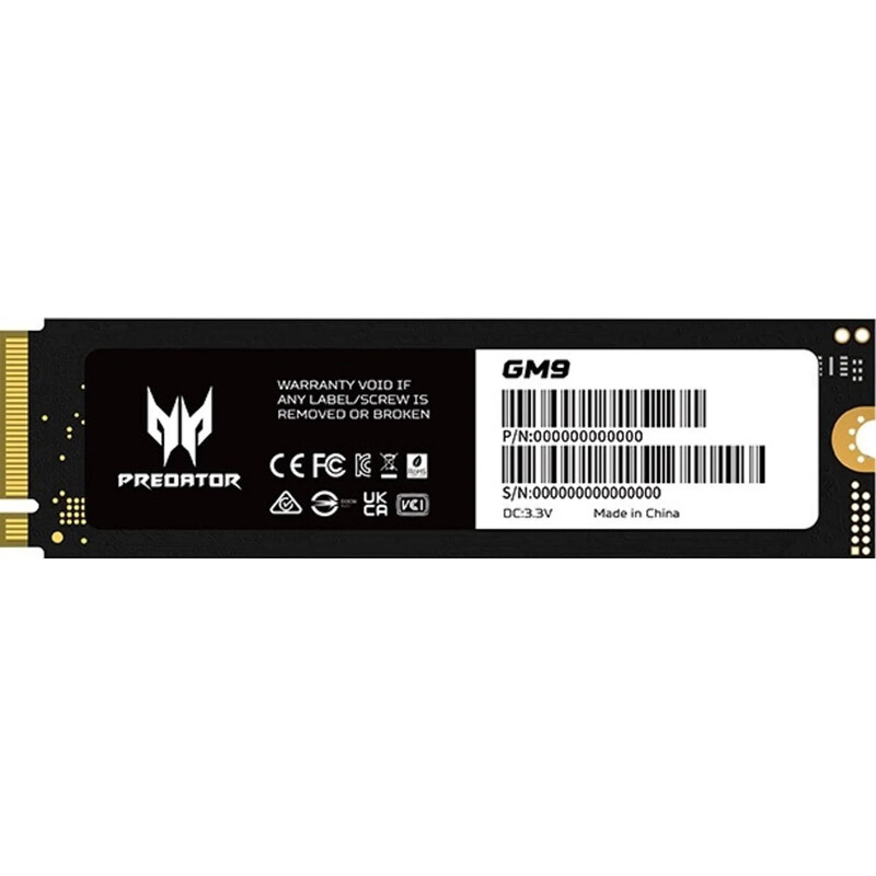 Накопитель SSD 2TB Acer GM9 Predator M.2 2280 PCIe 5.0 x4 3D NAND (BL.9BWWR.137)