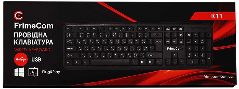 Клавиатура FrimeCom K11 Ukr Black