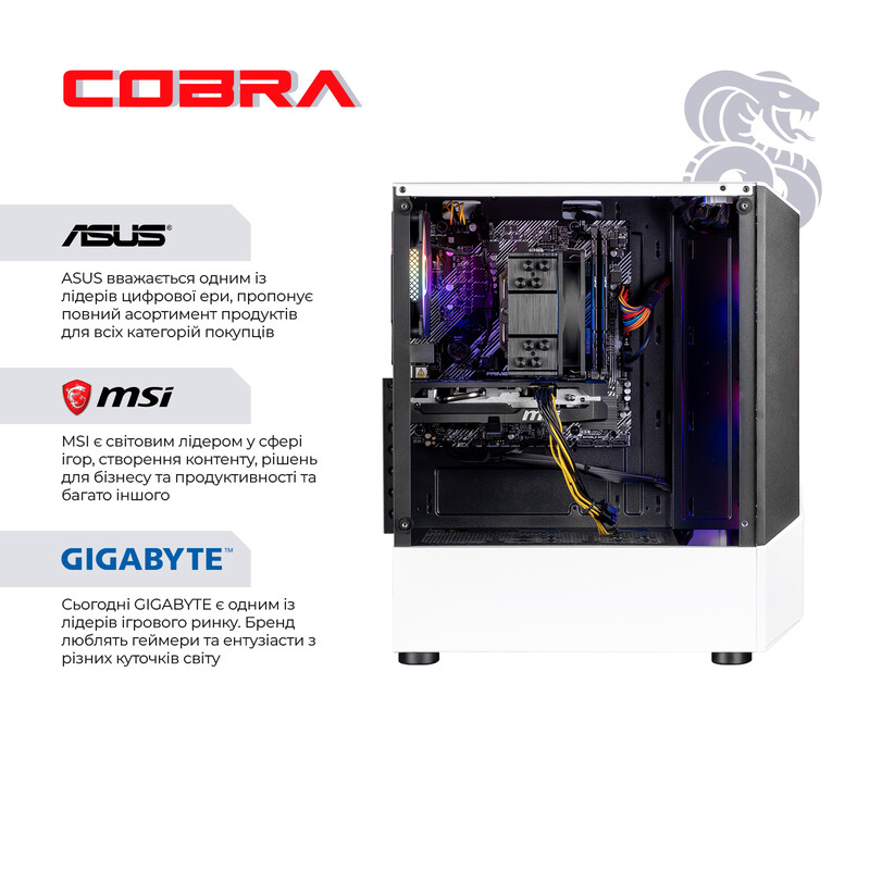 Ігровий комп`ютер COBRA Go RX 9060 / Ryzen 5 4500 / RAM 32GB / SSD 500GB (R5G23152)