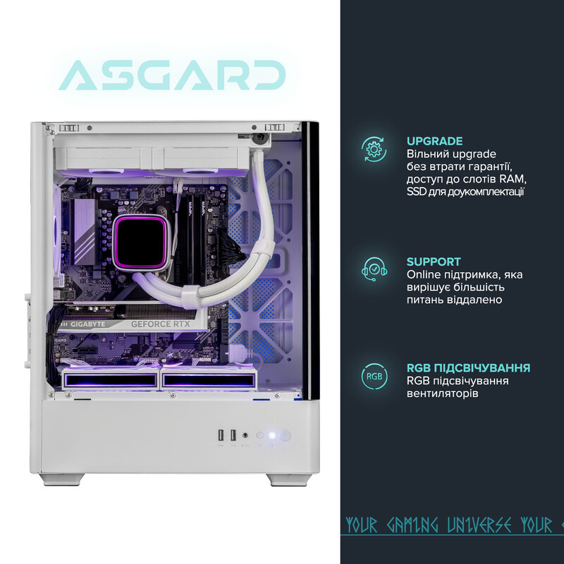 Ігровий комп`ютер ASGARD GAMER 5060 Ti 8GB / Ryzen 5 9600X / DDR5 32GB / SSD 1TB (ASG-G-5060T8-7511)