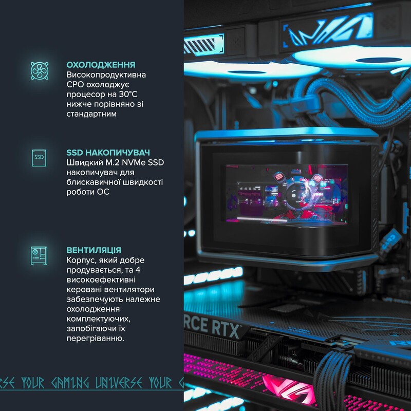 Ігровий комп`ютер ASGARD GAMER RTX 5070 Ti / Ryzen 7 7800X3D / DDR5 64GB (ASG-G-5070T-7514)