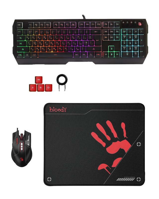 Комплект (клавіатура, миша, килимок) A4Tech B1700 Black