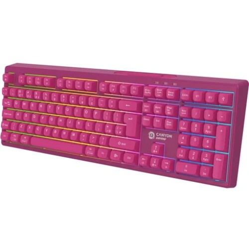 Клавіатура бездротова Canyon Fortnax GKW-2 Pink (CND-SKBW2)
