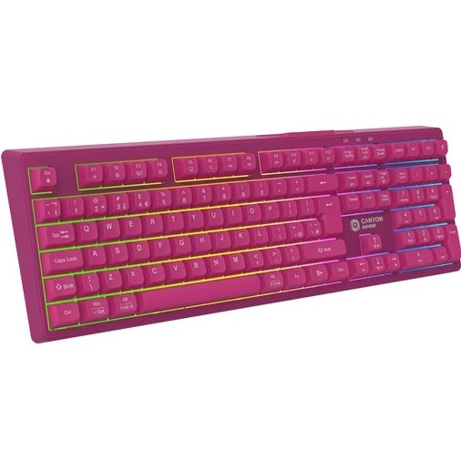 Клавіатура бездротова Canyon Fortnax GKW-2 Pink (CND-SKBW2)