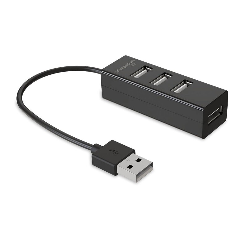 Концентратор USB2.0 MediaRange Hub 1:4 Black (MRCS502)