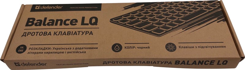 Клавіатура Defender Balance LQ LED UKR Black (450790)