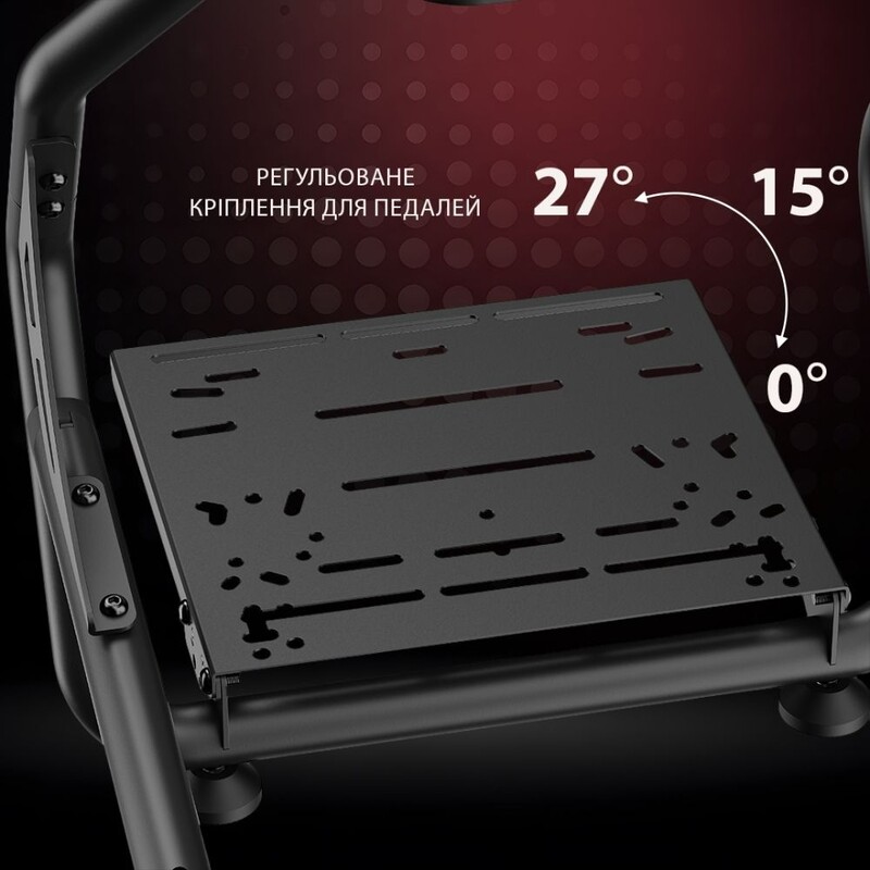 Кресло-кокпит с креплением для руля, монитора, педалей и коробки передач AGN AGN03-BS-KP02 Black/Red