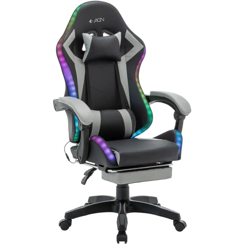 Кресло для геймеров AGN AGN09-25 подсветка RGB Black/Grey