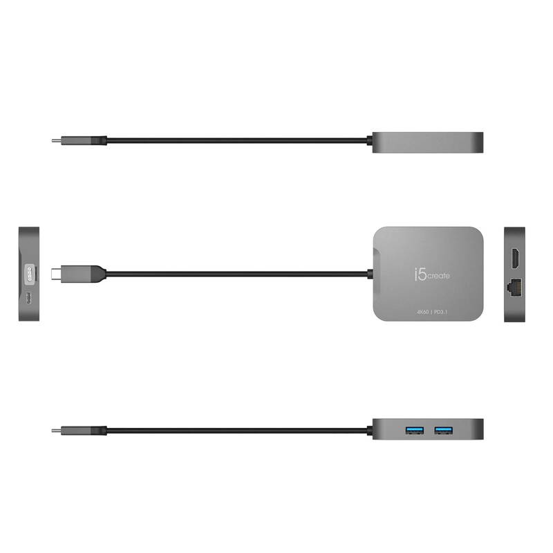 Док-станция J5create USB-C 5-в-1 (JCD3191-N)