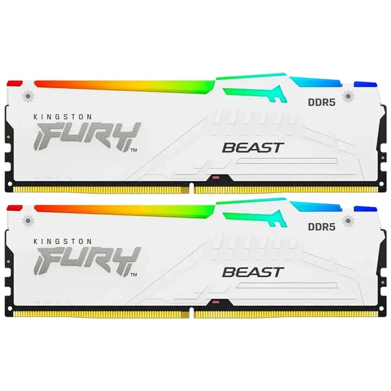 Модуль памяти DDR5 2x16GB/6000 Kingston FURY Beast RGB White EXPO (KF560C30BWEAK2-32)