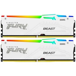 Модуль памяти DDR5 2x16GB/6400 Kingston FURY Beast RGB White EXPO (KF564C32BWEAK2-32)