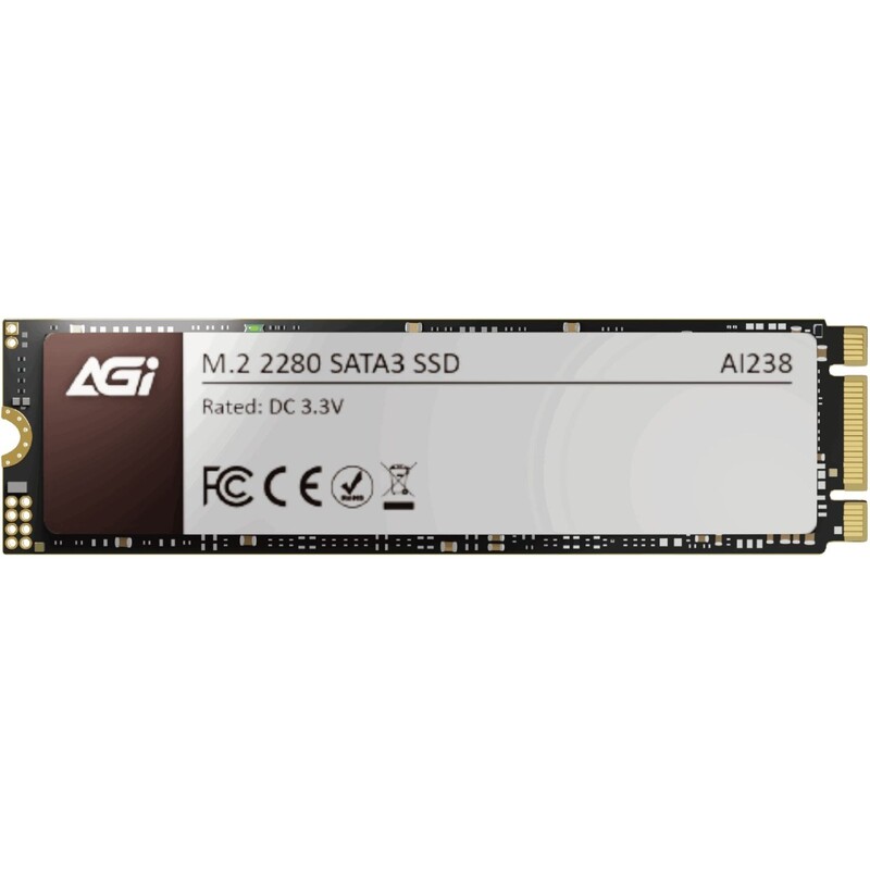 Накопитель SSD 512GB AGI AI238 M.2 2280 SATAIII 3D NAND (AGI512G80AI238)