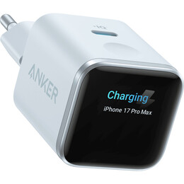 Сетевое зарядное устройство Anker Nano Charger 45W USB-C Smart Display Misty Blue (A121DG31)