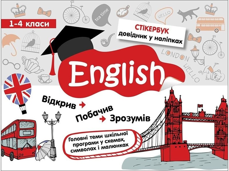 Стікербук. Англійська мова. Комплект із 4-х довідників