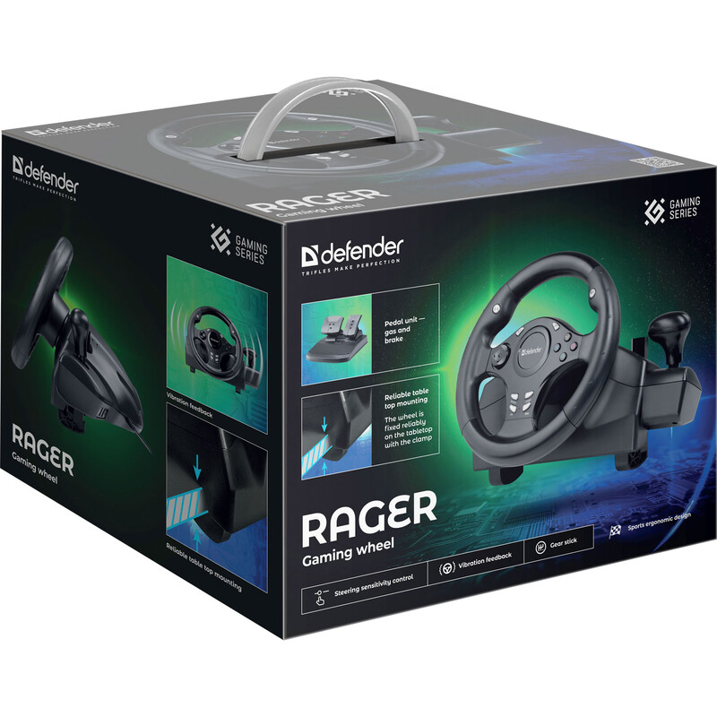 Кермо Defender Rager Black (64067)