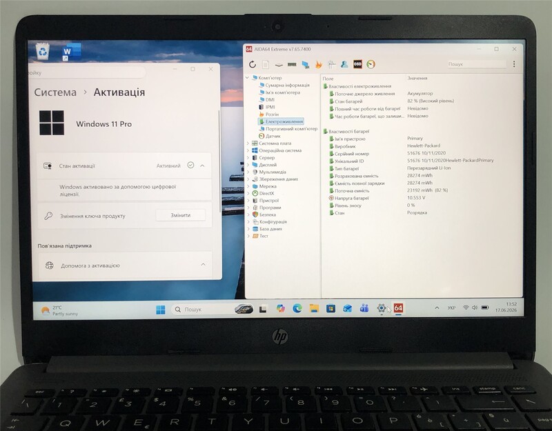 Ноутбук HP 240 G8 / 14" FullHD IPS / i5-1035G1 / 8GB / 256GB SSD / Win11Pro - Б/в