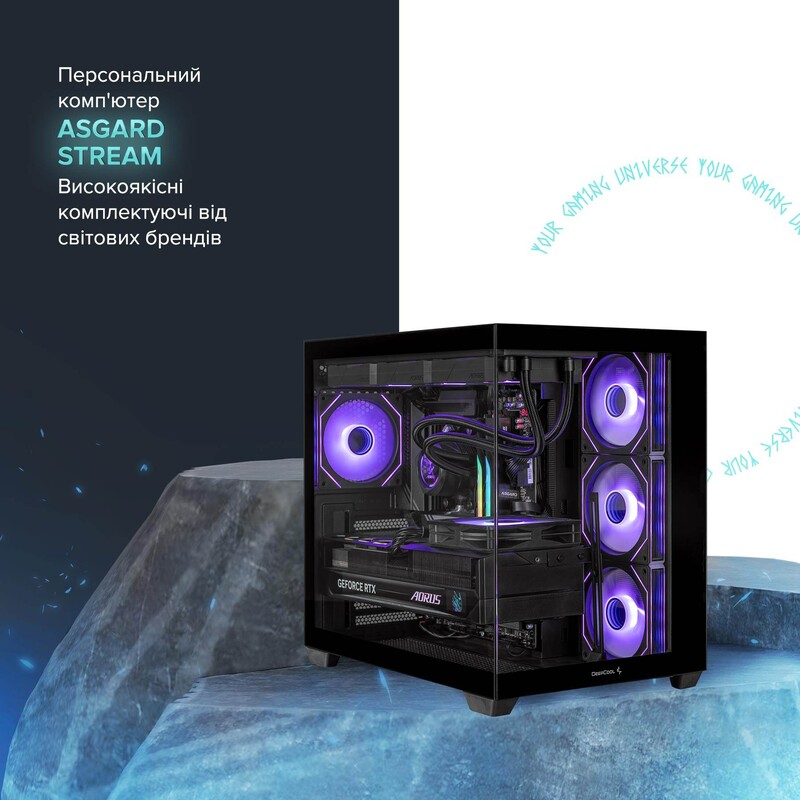Компьютер для стриминга ASGARD STREAM RTX 5060 Ti 16GB / Ryzen 7 7800X3D / DDR5 64GB / SSD 2TB / Win 11 (ASG-S-5060T16-7787W)