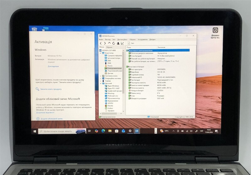 Ноутбук HP X360 310 G2 / 11.6" (1366x768) ISP Touch / Pentium N3700 / 4GB / 128GB SSD / Win10Pro - Б/в