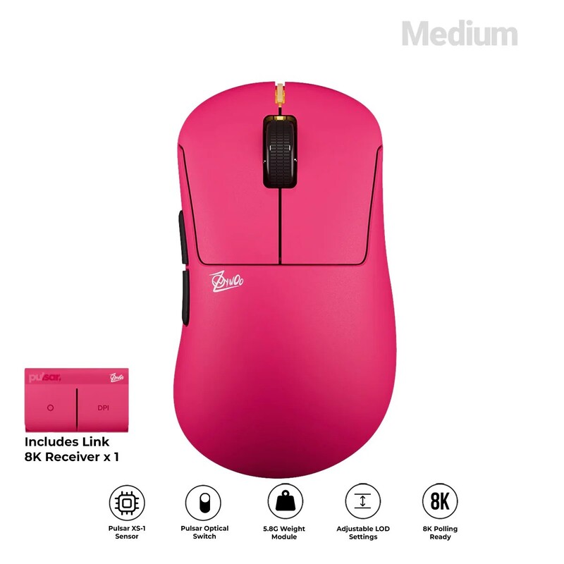 Миша бездротова Pulsar ZywOo The Chosen Gen.2 Medium Pink (PZWG223)