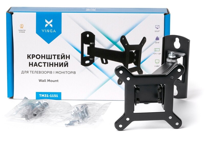 Кронштейн Vinga TM31-1151 Black (VESA100х100)