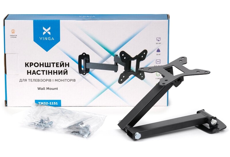 Кронштейн Vinga TM32-1151 Black (VESA100х100)