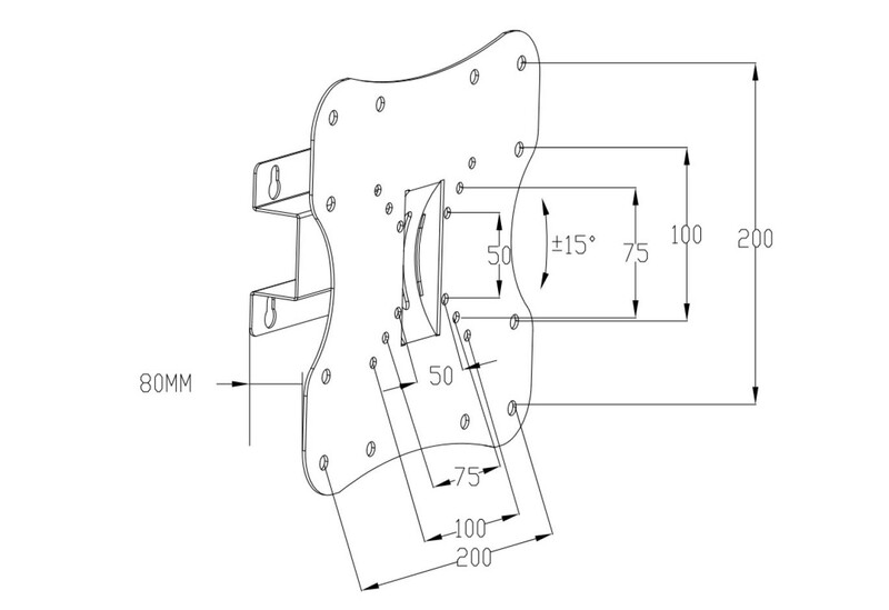 Кронштейн Vinga TM20-2253 Black (VESA200х200)