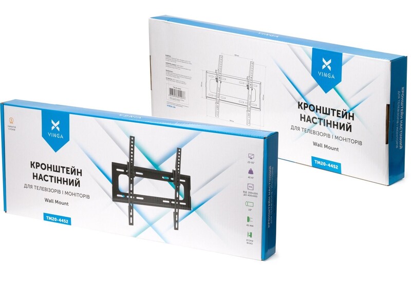 Кронштейн Vinga TM20-4452 Black (VESA400х400)