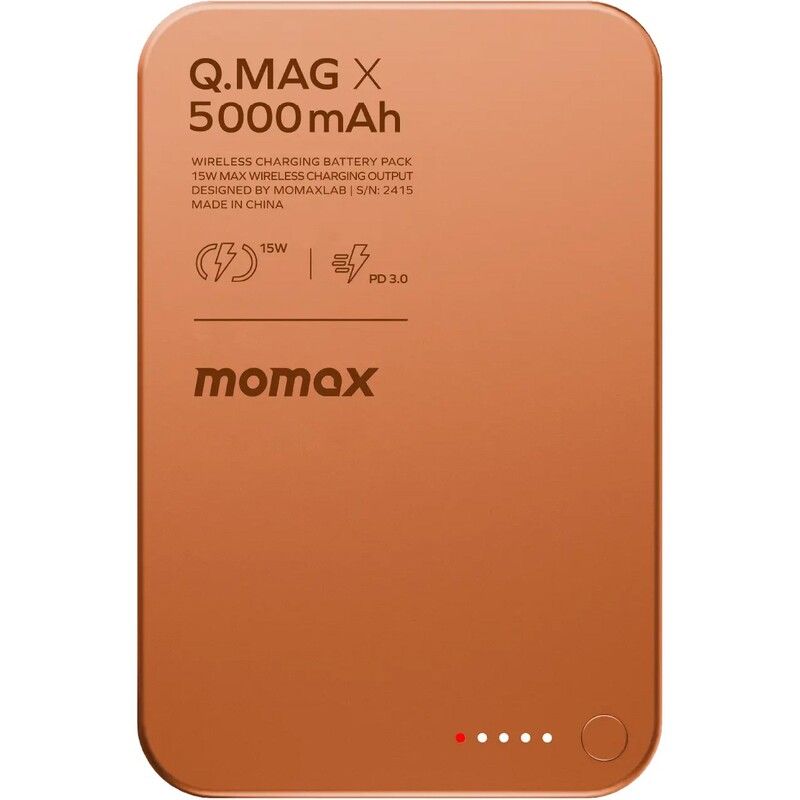 Універсальна мобільна батарея Momax Q.Mag X 5000mAh 20W Orange (IP116AM)