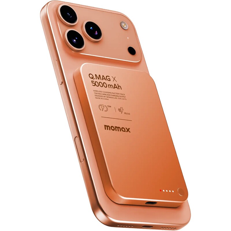 Універсальна мобільна батарея Momax Q.Mag X 5000mAh 20W Orange (IP116AM)