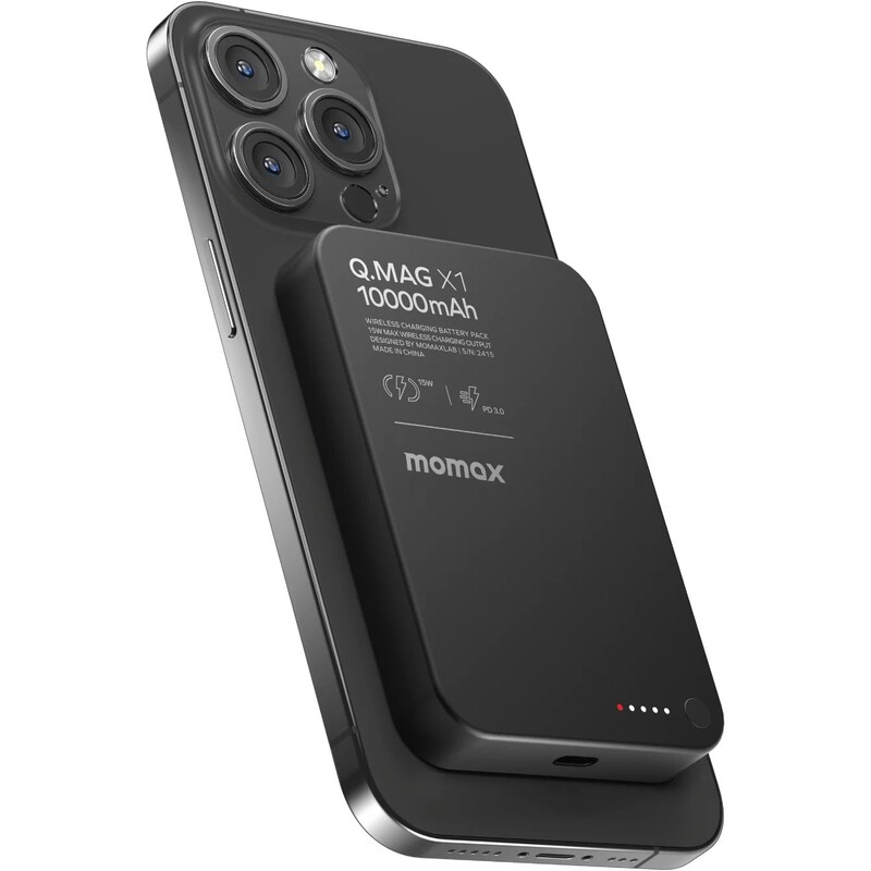 Универсальная мобильная батарея Momax Q.Mag X1 10000mAh 20W Black (IP117AD)
