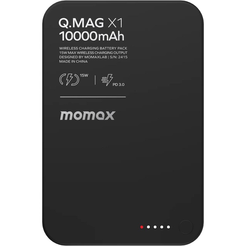 Универсальная мобильная батарея Momax Q.Mag X1 10000mAh 20W Black (IP117AD)