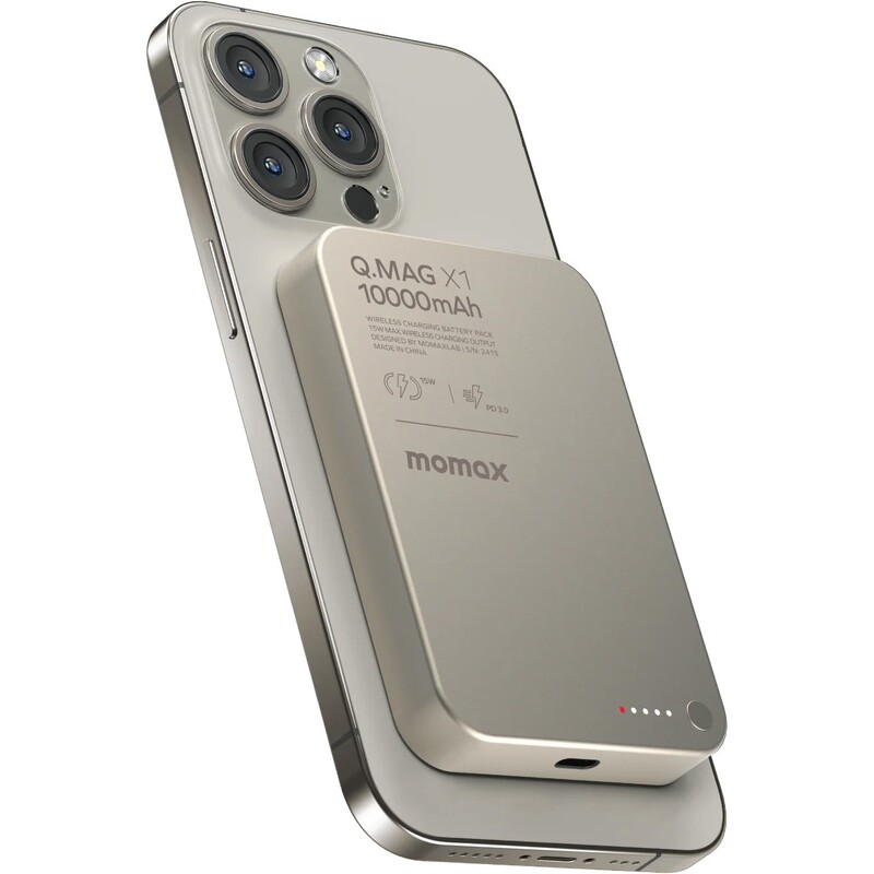 Универсальная мобильная батарея Momax Q.Mag X1 10000mAh 20W Titanium (IP117AE)