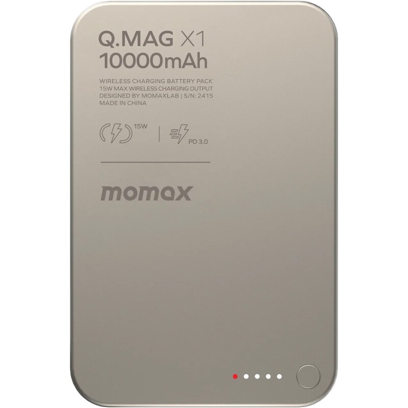 Универсальная мобильная батарея Momax Q.Mag X1 10000mAh 20W Titanium (IP117AE)